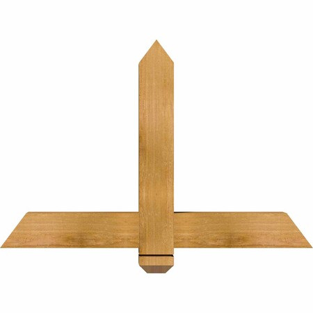 Ekena Millwork Eugene Rough Sawn Timber Gable Bracket, Western Red Cedar, 36"W x 24"H x 4"D x 4"F, 16/12 Pitch GBW036X24X0404EUG00RWR